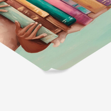 Poster AFROCENTRIC HOLDING BOOKS MINT -  Sticky 1