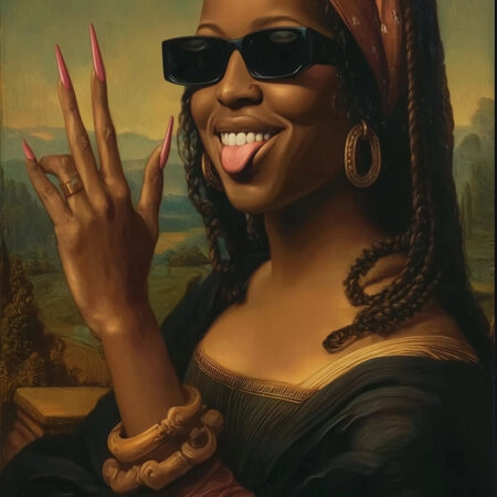 Poster AFROCENTRIC MONA LISA -  Sticky 2
