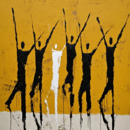 Poster AFROCENTRIC PEOPLE DANCING -  Sticky 2