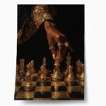 Poster AFROCENTRIC PLAYING CHESS DARK