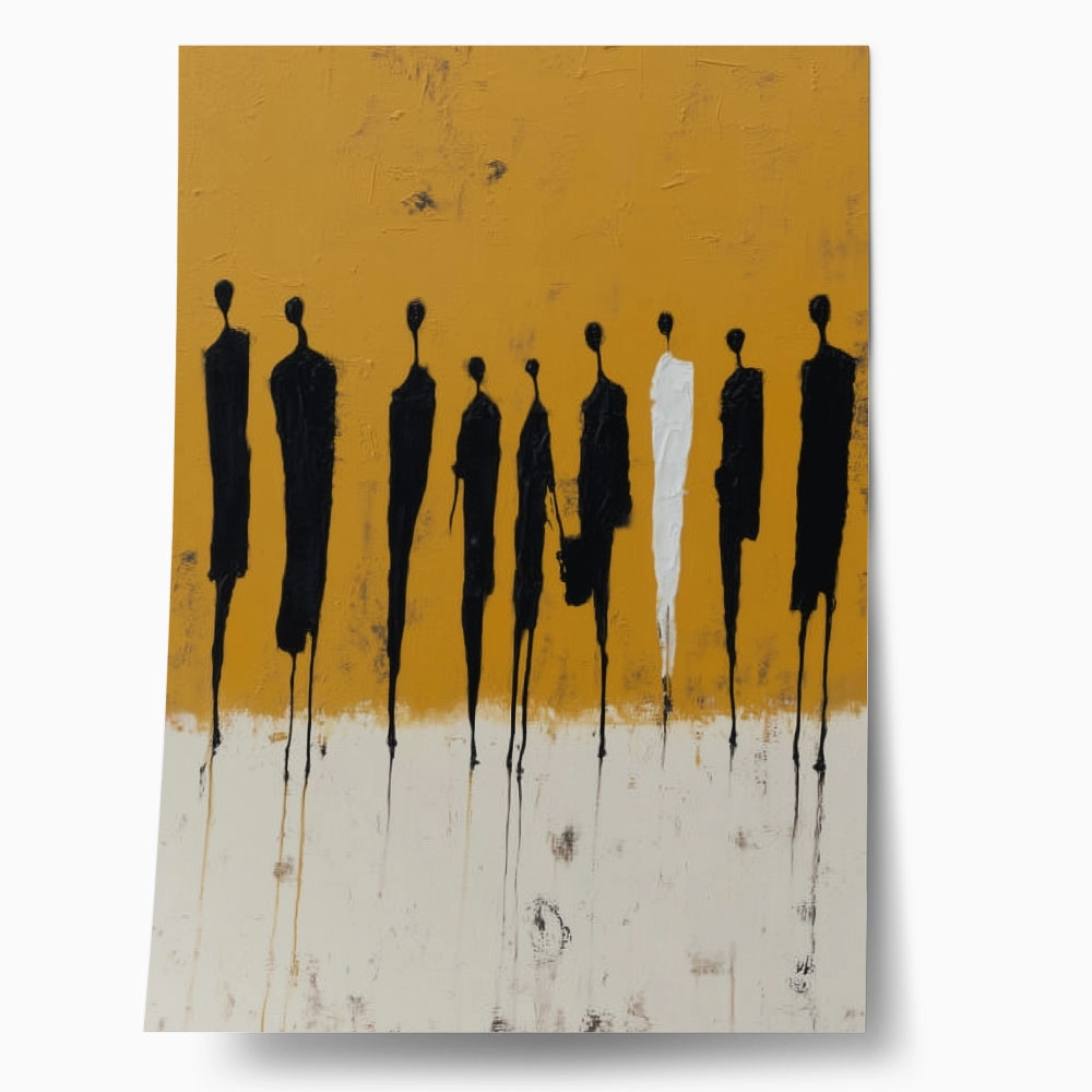 Poster AFROCENTRIC SILHOUETTES ORANGE