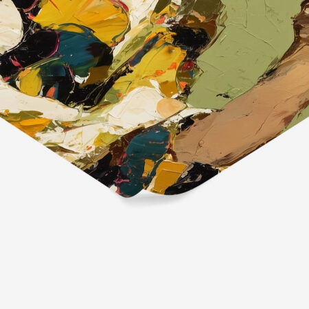 Poster AFROCENTRIC STYLIZED WOMAN WITH BRUSH STROKES -  Sticky 1