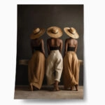 Poster AFROCENTRIC THREE WOMEN WITH HATS