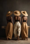 Poster AFROCENTRIC THREE WOMEN WITH HATS