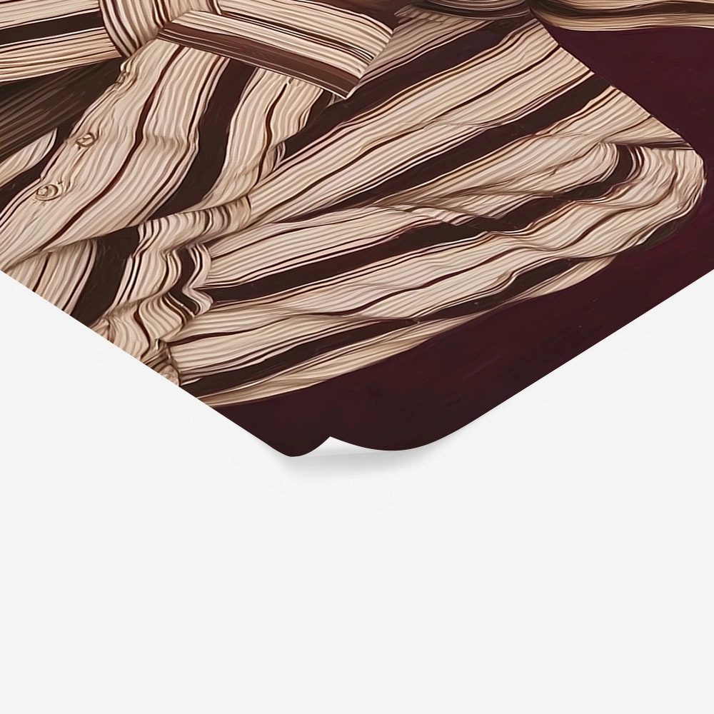 Poster AFROCENTRIC WOMAN COVERING FACE BURGUNDY