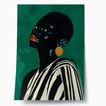 Poster AFROCENTRIC WOMAN GREEN BACKGROUND - 