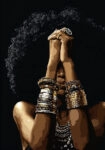 Poster AFROCENTRIC WOMAN HIDING BEHIND HANDS