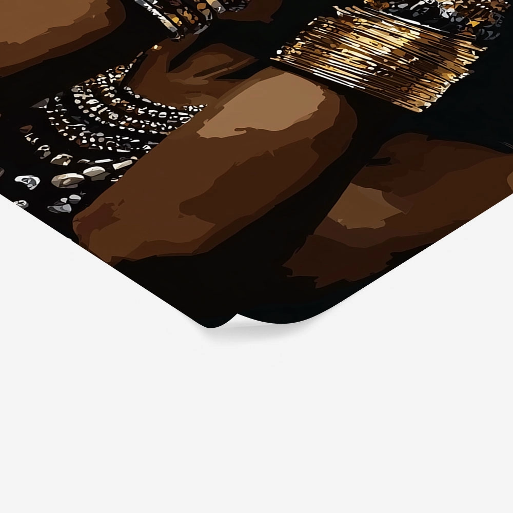 Poster AFROCENTRIC WOMAN HIDING BEHIND HANDS