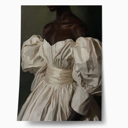 Poster AFROCENTRIC WOMAN IN WHITE DRESS - 