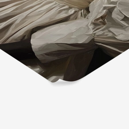 Poster AFROCENTRIC WOMAN IN WHITE DRESS -  Sticky 1