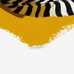 Poster AFROCENTRIC WOMAN IN ZEBRA DRESS DANCING