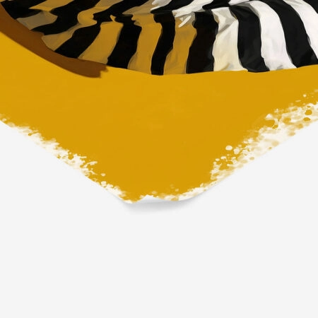 Poster AFROCENTRIC WOMAN IN ZEBRA DRESS DANCING -  Sticky 1