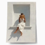 Poster AFROCENTRIC WOMAN READING WHITE