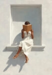 Poster AFROCENTRIC WOMAN READING WHITE