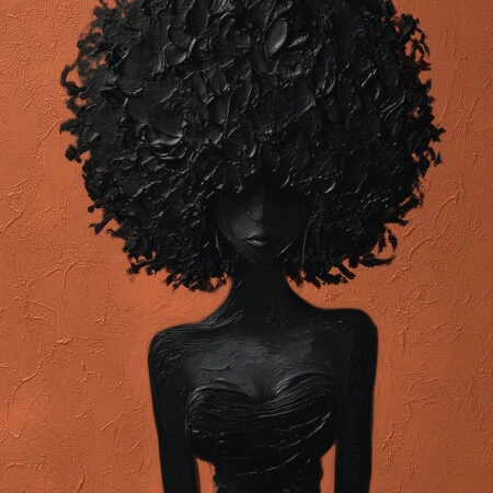 Poster AFROCENTRIC WOMAN SILHOUETTE -  Sticky 2