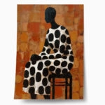 Poster AFROCENTRIC WOMAN SITTING BROWN