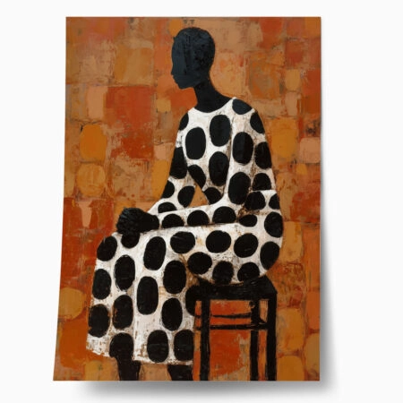 Poster AFROCENTRIC WOMAN SITTING BROWN - 
