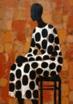 Poster AFROCENTRIC WOMAN SITTING BROWN