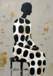 Poster AFROCENTRIC WOMAN SITTING GRAY
