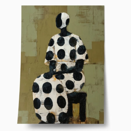 Poster AFROCENTRIC WOMAN SITTING GREEN - 