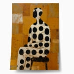Poster AFROCENTRIC WOMAN SITTING ORANGE