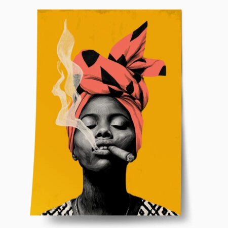 Poster AFROCENTRIC WOMAN SMOKING - 