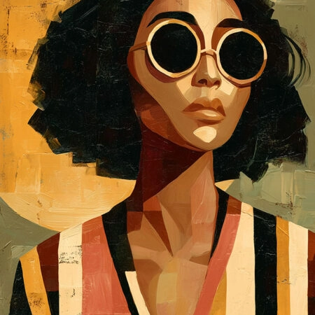 Poster AFROCENTRIC WOMAN WITH GLASSES -  Sticky 2
