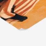 Poster AFROCENTRIC WOMAN WITH HAT ORANGE