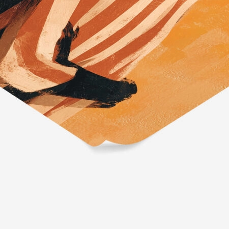 Poster AFROCENTRIC WOMAN WITH HAT ORANGE -  Sticky 1