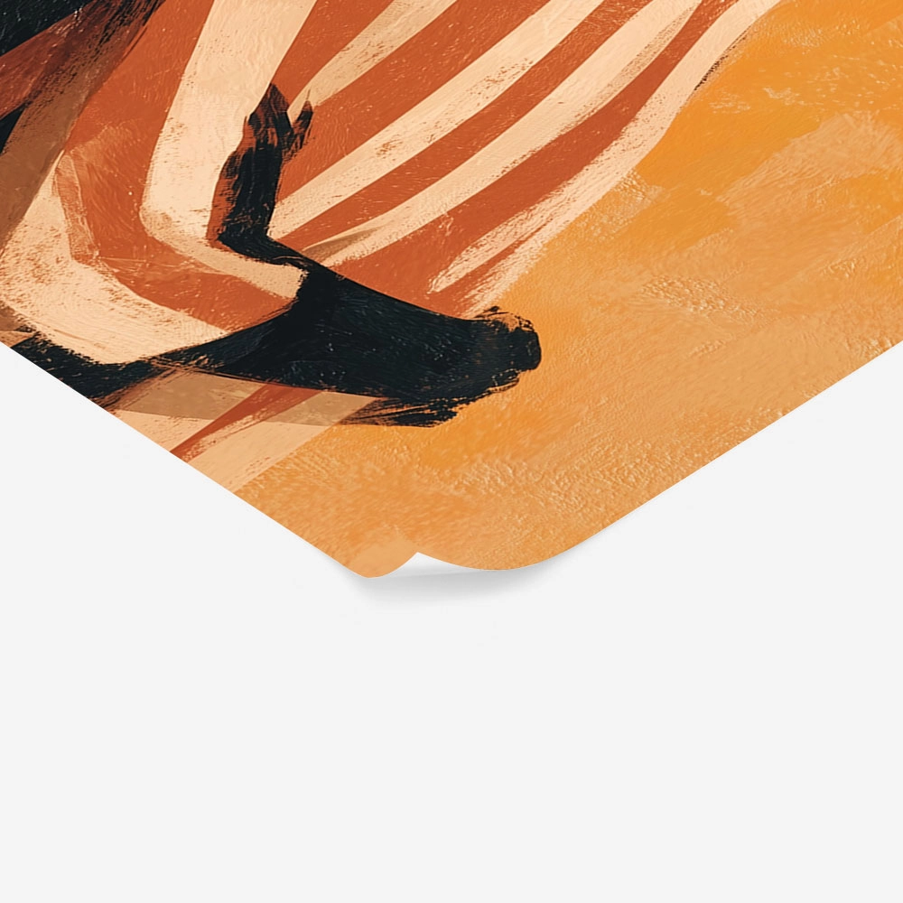 Poster AFROCENTRIC WOMAN WITH HAT ORANGE