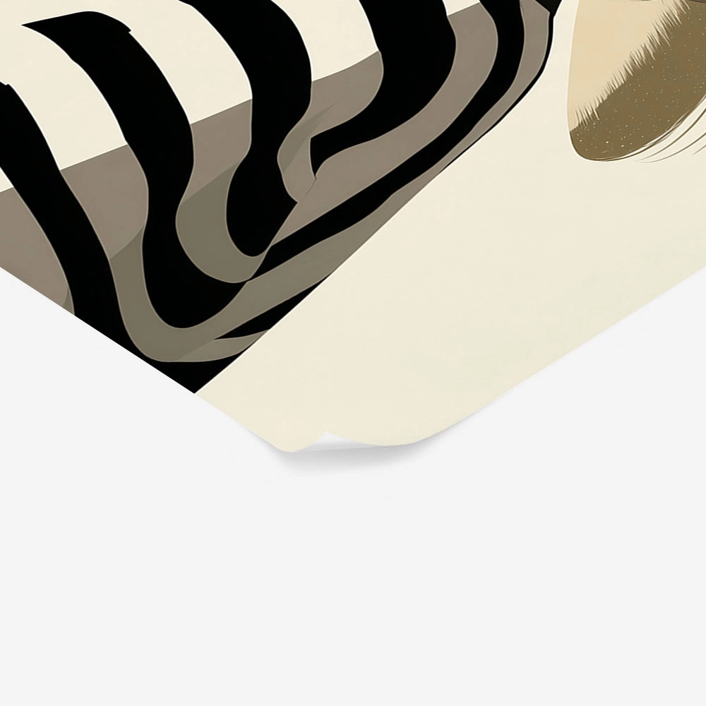 Poster AFROCENTRIC WOMAN WITH HAT WHITE
