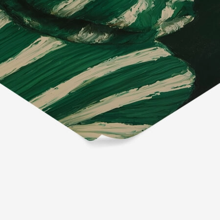 Poster AFROCENTRIC WOMAN WITH STRIPED SWEATER GREEN -  Sticky 1