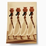 Poster AFROCENTRIC WOMEN CARRYING VASES