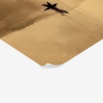 Poster BOAT IN MISTY MOUNTAIN LAKE