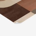 Poster BROWN BEIGE AND WHITE CURVED SHAPES