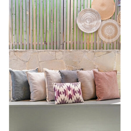 LIBELL 2 ΔΙΑΚΟΣΜΗΤΙΚΟ ΜΑΞΙΛΑΡΙ 45x45cm ΥΦΑΣΜΑ ΓΚΡΙ ΜΠΕΖ - Διακοσμητικά Μαξιλάρια Sticky 1