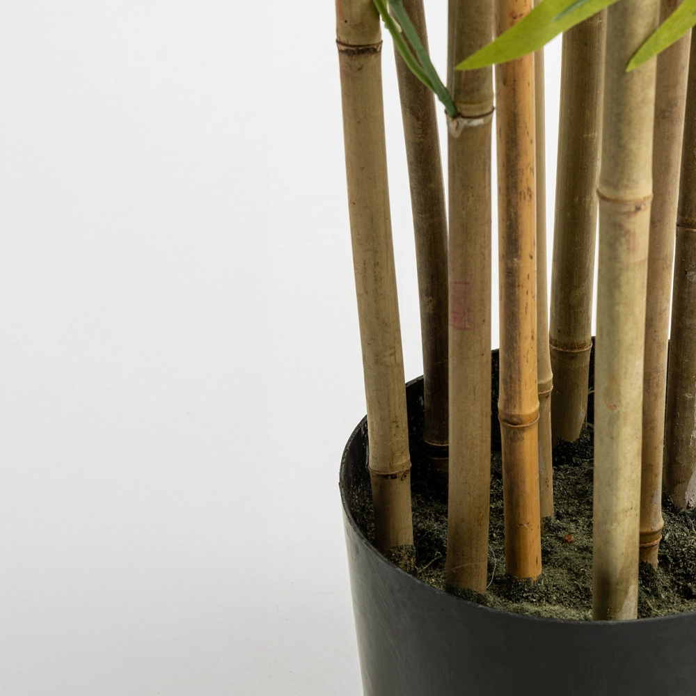 BAMBOO ΔΕΝΤΡΟ ΤΕΧΝΗΤΟ ΣΕ ΓΛΑΣΤΡΑ 210cm POLYESTER ΠΡΑΣΙΝΟ PVC