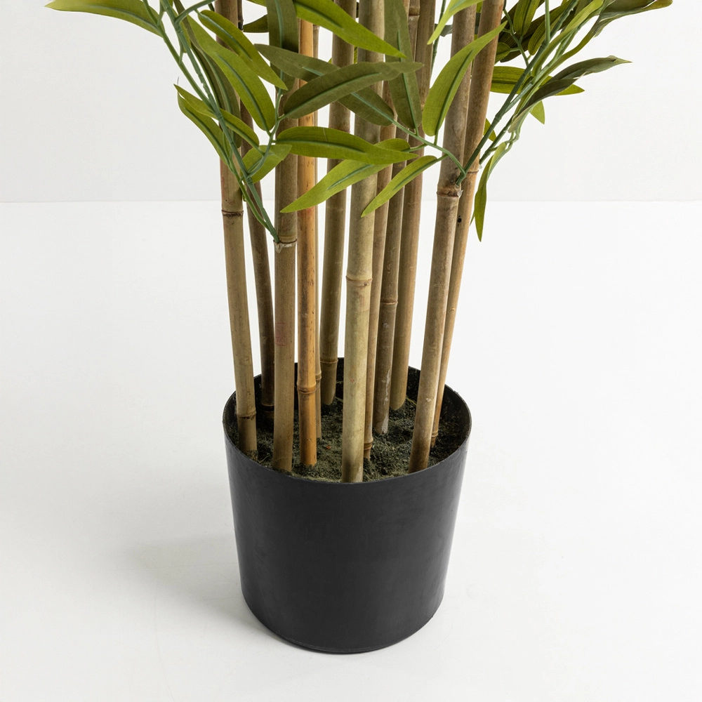BAMBOO ΔΕΝΤΡΟ ΤΕΧΝΗΤΟ ΣΕ ΓΛΑΣΤΡΑ 210cm POLYESTER ΠΡΑΣΙΝΟ PVC
