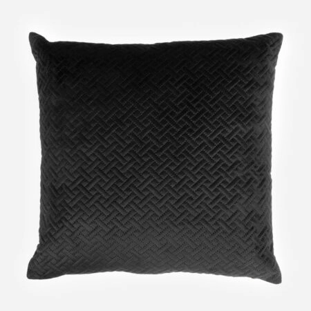 DIAGONAL ΔΙΑΚΟΣΜΗΤΙΚΟ ΜΑΞΙΛΑΡΙ 45x45cm ΒΕΛΟΥΔΟ ΜΑΥΡΟ - Διακοσμητικά Μαξιλάρια