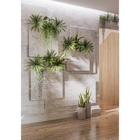 BOSTON FERN ΦΥΤΟ ΤΕΧΝΗΤΟ ΣΕ ΓΛΑΣΤΡΑ 36cm POLYESTER ΠΡΑΣΙΝΟ PE/PP -  Sticky 2
