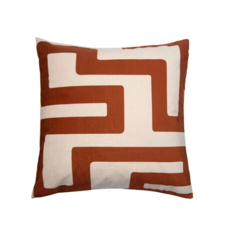 MAZE ΔΙΑΚΟΣΜΗΤΙΚΟ ΜΑΞΙΛΑΡΙ 45x45cm ΒΕΛΟΥΔΟ NUDE TERRACOTTA - Διακοσμητικά Μαξιλάρια