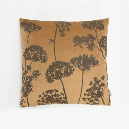 PEONY ΔΙΑΚΟΣΜΗΤΙΚΟ ΜΑΞΙΛΑΡΙ 45x45cm ΒΕΛΟΥΔΟ ΜΕΛΙ ΚΑΦΕ - Διακοσμητικά Μαξιλάρια