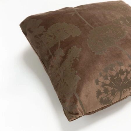 PEONY ΔΙΑΚΟΣΜΗΤΙΚΟ ΜΑΞΙΛΑΡΙ 45x45cm ΒΕΛΟΥΔΟ ΚΑΦΕ - Διακοσμητικά Μαξιλάρια Sticky 3