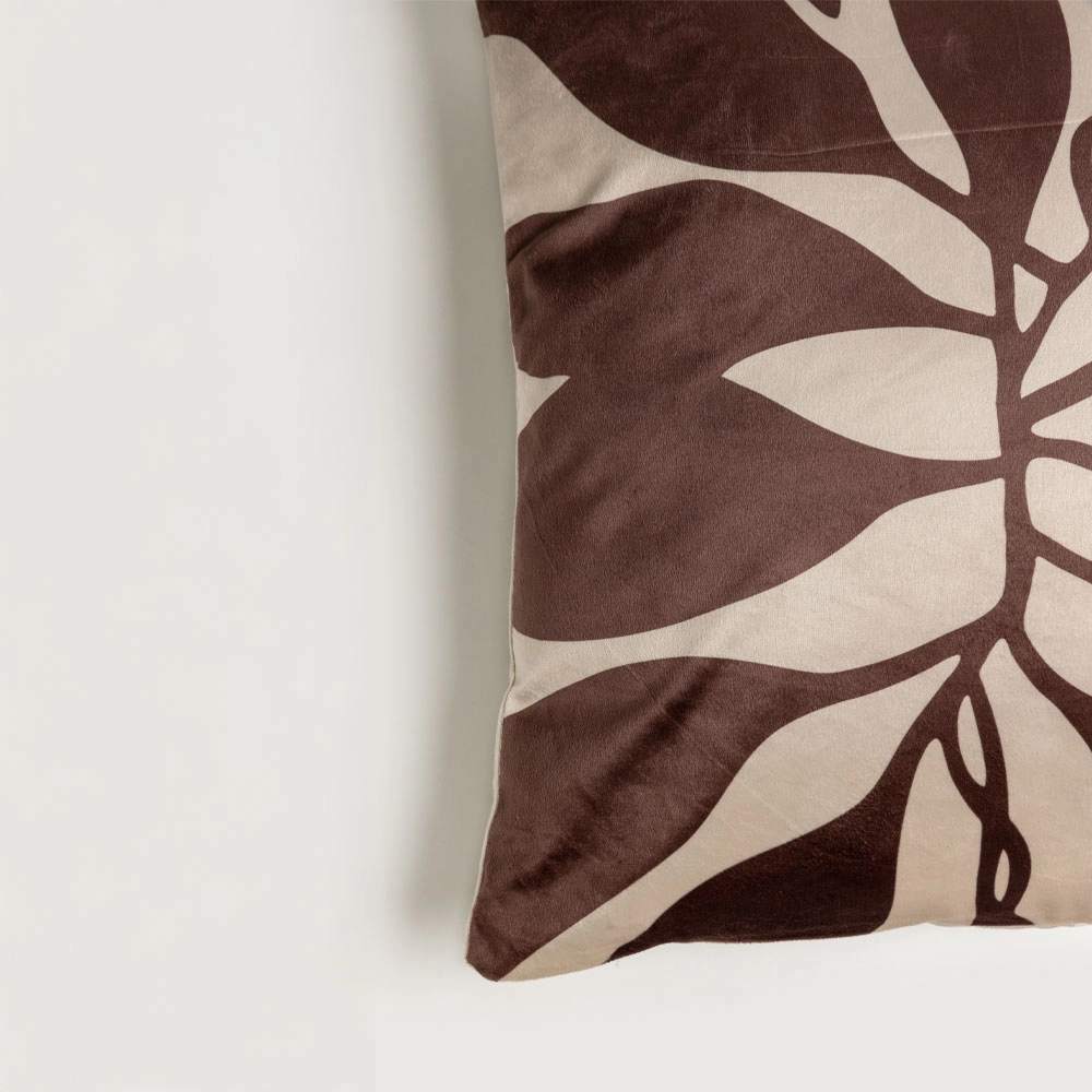 LIANA ΔΙΑΚΟΣΜΗΤΙΚΟ ΜΑΞΙΛΑΡΙ 45x45cm ΒΕΛΟΥΔΟ ΜΠΕΖ ΚΑΦΕ ΓΚΡΙ