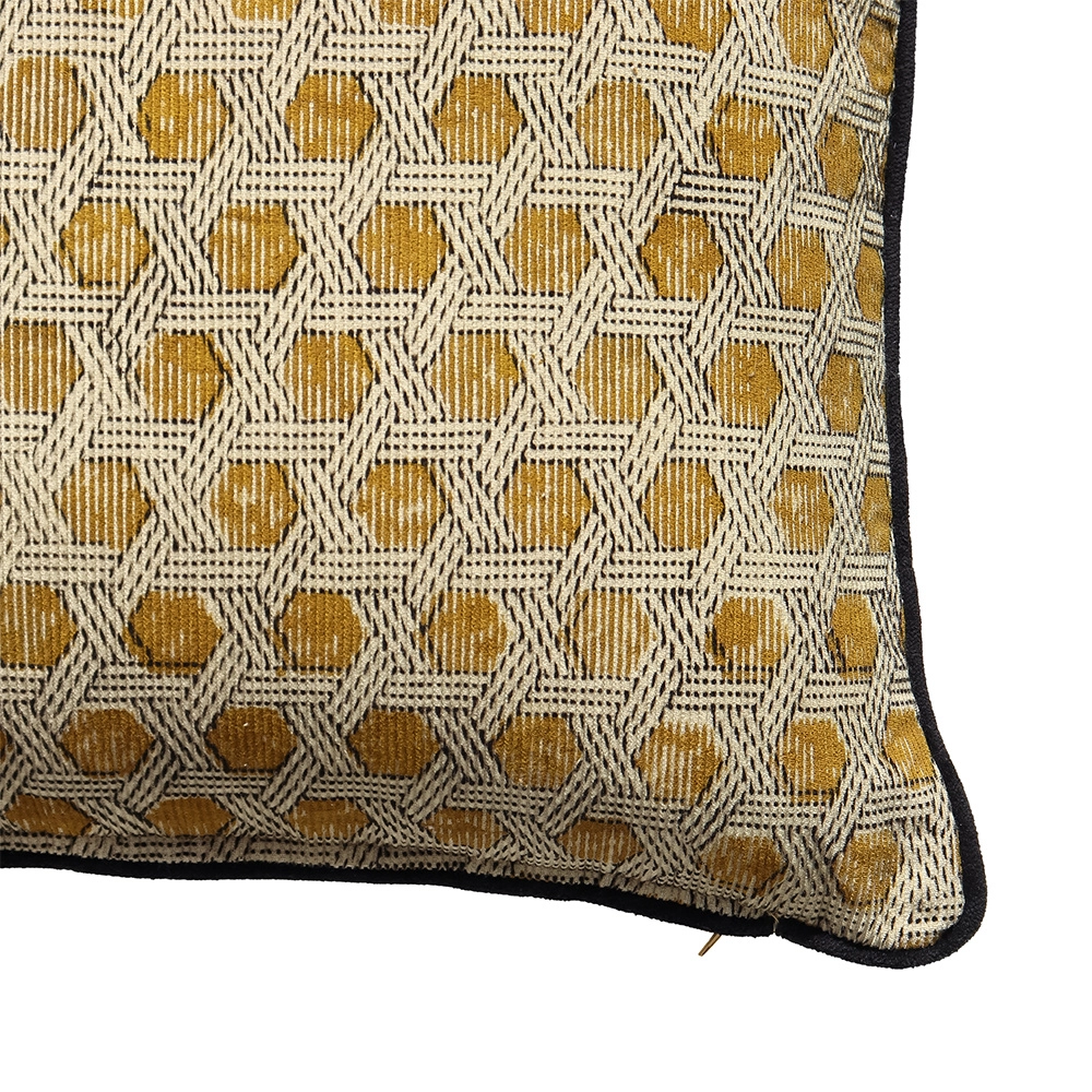 SAMOAN B ΔΙΑΚΟΣΜΗΤΙΚΟ ΜΑΞΙΛΑΡΙ 50x50cm ΒΑΜΒΑΚΙ ΜΠΕΖ DIJON ΒΙΣΚΟΖΗ