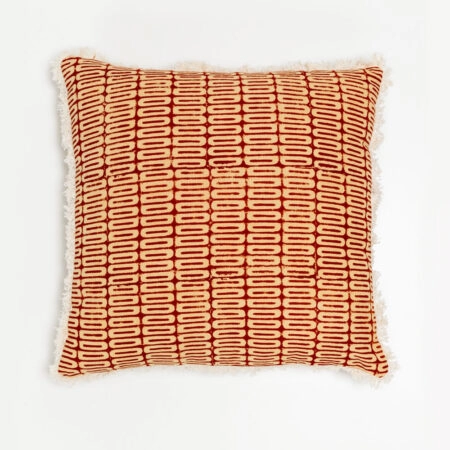 FIRED BRICK A ΔΙΑΚΟΣΜΗΤΙΚΟ ΜΑΞΙΛΑΡΙ 50x50cm ΒΑΜΒΑΚΙ ΚΕΡΑΜΙΔΙ ΜΠΕΖ ΒΙΣΚΟΖΗ - Διακοσμητικά Μαξιλάρια