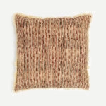 FIRED BRICK B ΔΙΑΚΟΣΜΗΤΙΚΟ ΜΑΞΙΛΑΡΙ 50x50cm ΒΑΜΒΑΚΙ ΚΕΡΑΜΙΔΙ ΜΠΕΖ ΒΙΣΚΟΖΗ