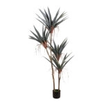 GLADIOLUS ΔΕΝΤΡΟ ΤΕΧΝΗΤΟ ΣΕ ΓΛΑΣΤΡΑ 180cm PVC ΠΡΑΣΙΝΟ ΜΑΥΡΟ ΤΣΙΜΕΝΤΟ