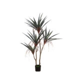 GLADIOLUS ΔΕΝΤΡΟ ΤΕΧΝΗΤΟ ΣΕ ΓΛΑΣΤΡΑ 140cm PVC ΠΡΑΣΙΝΟ ΜΑΥΡΟ ΤΣΙΜΕΝΤΟ