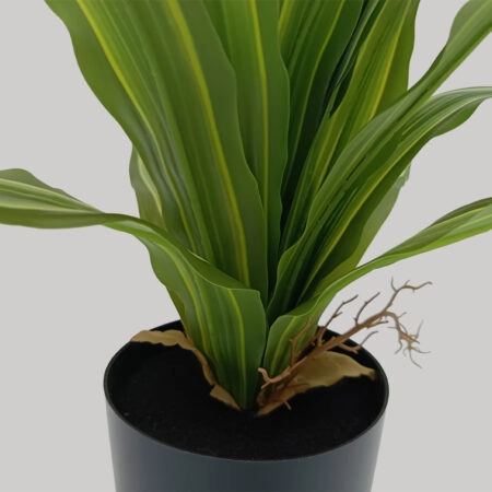 RAIN RIGA ΦΥΤΟ ΤΕΧΝΗΤΟ ΣΕ ΓΛΑΣΤΡΑ 45cm ΥΦΑΣΜΑ ΠΡΑΣΙΝΟ PVC -  Sticky 3